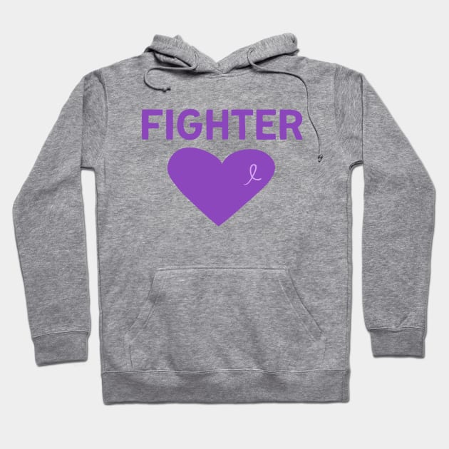 Eating Disorder Warrior Gift Purple Ribbon Gift Lupus Fibromyalgia Anorexia Alzheimers Hoodie by InnerMagic